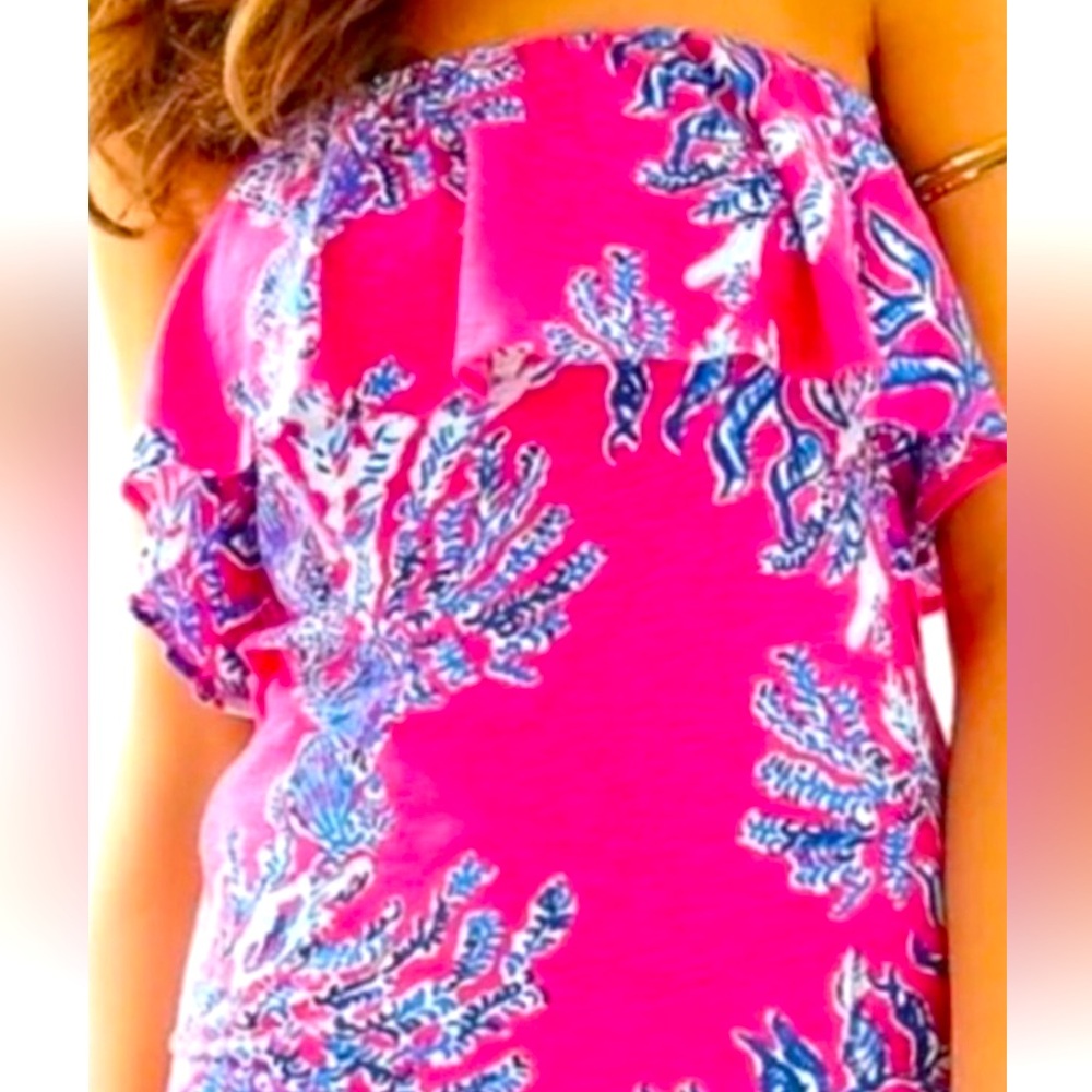 Strapless Lilly Pulitzer‎ tube top with ruffle
